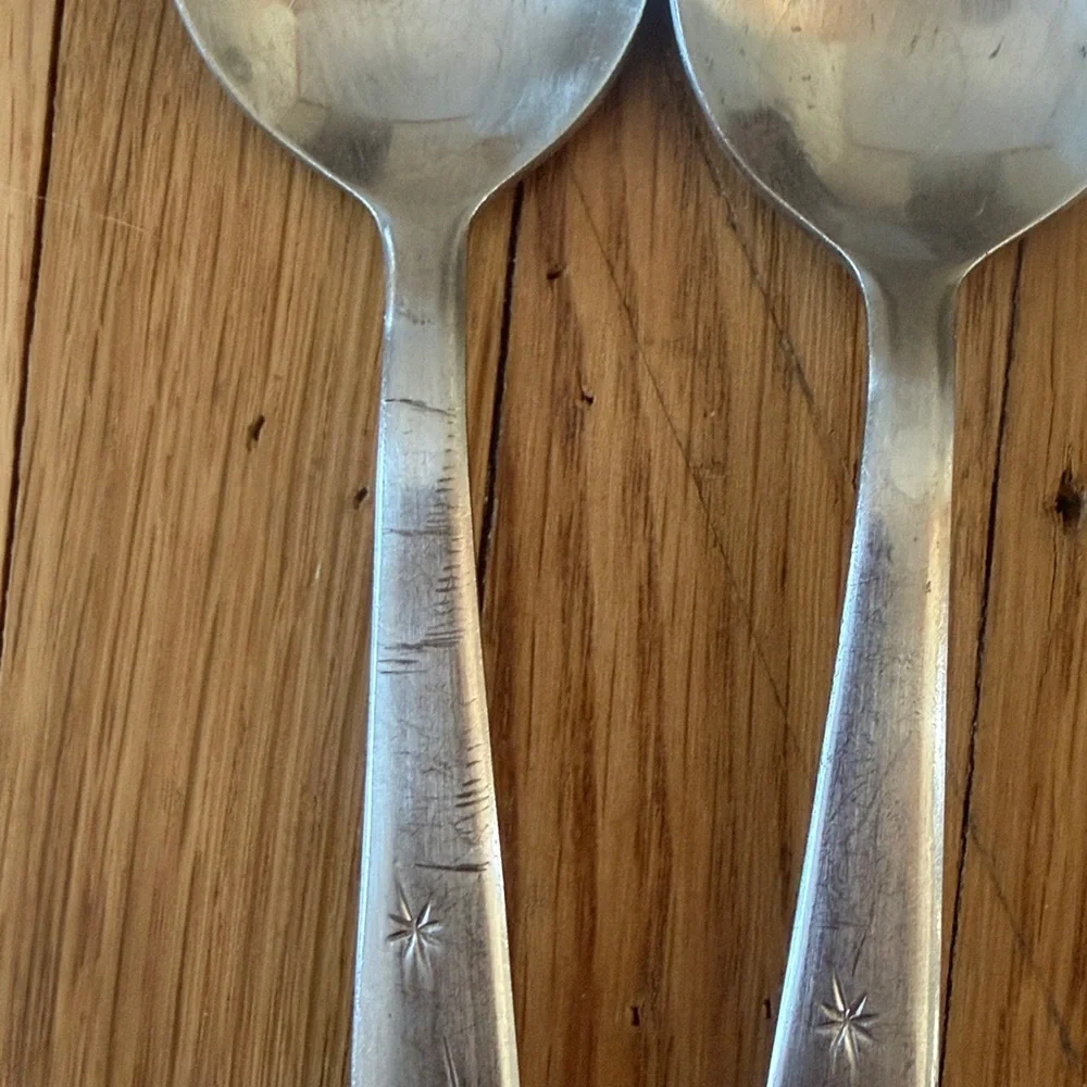 Vintage CI Flatware F7 Knives, Forks, Spoons Stainless Steel Japan 27pcs